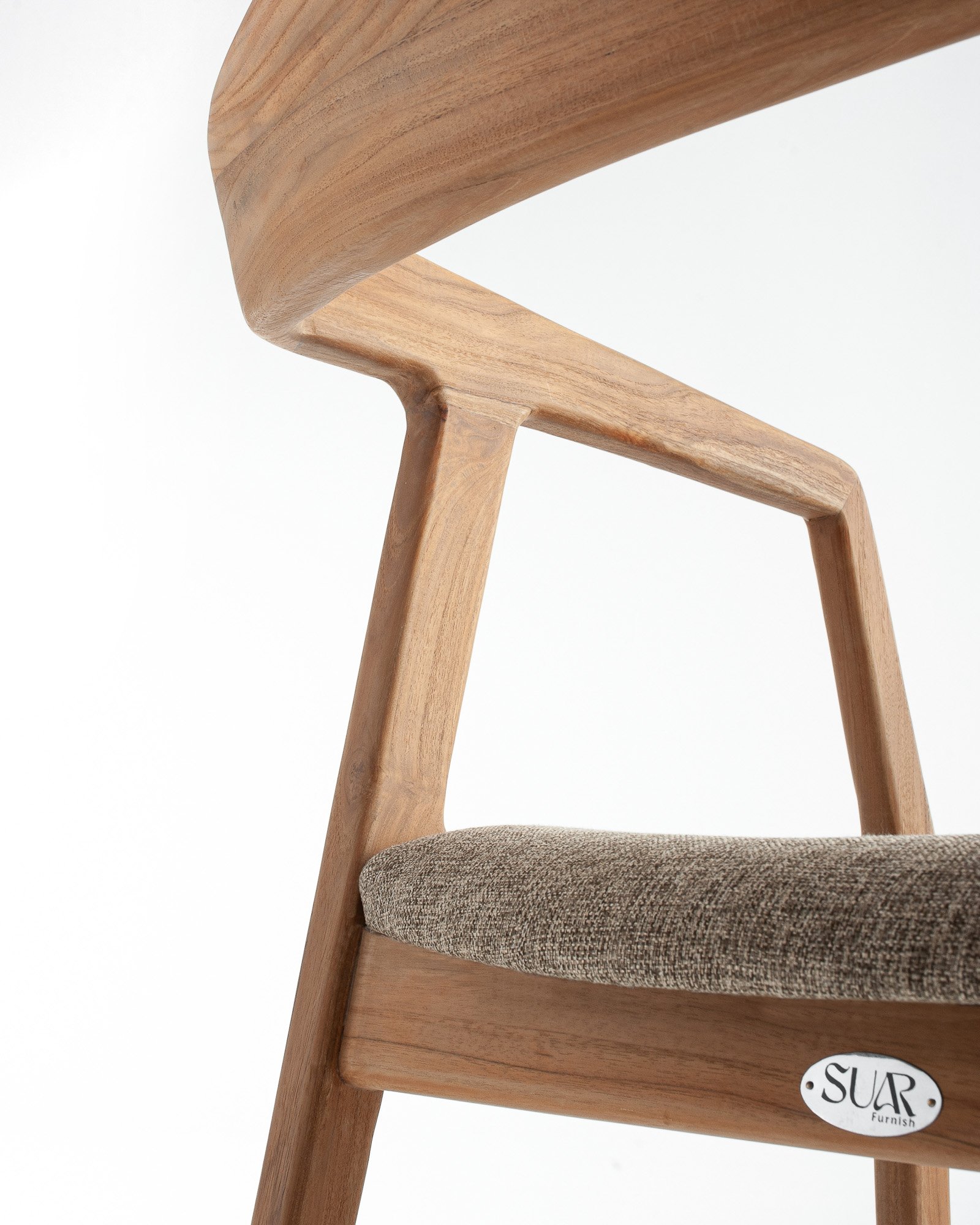 HENDRY DINING ARM CHAIR/ WALNUT/NATURAL Thumbnail